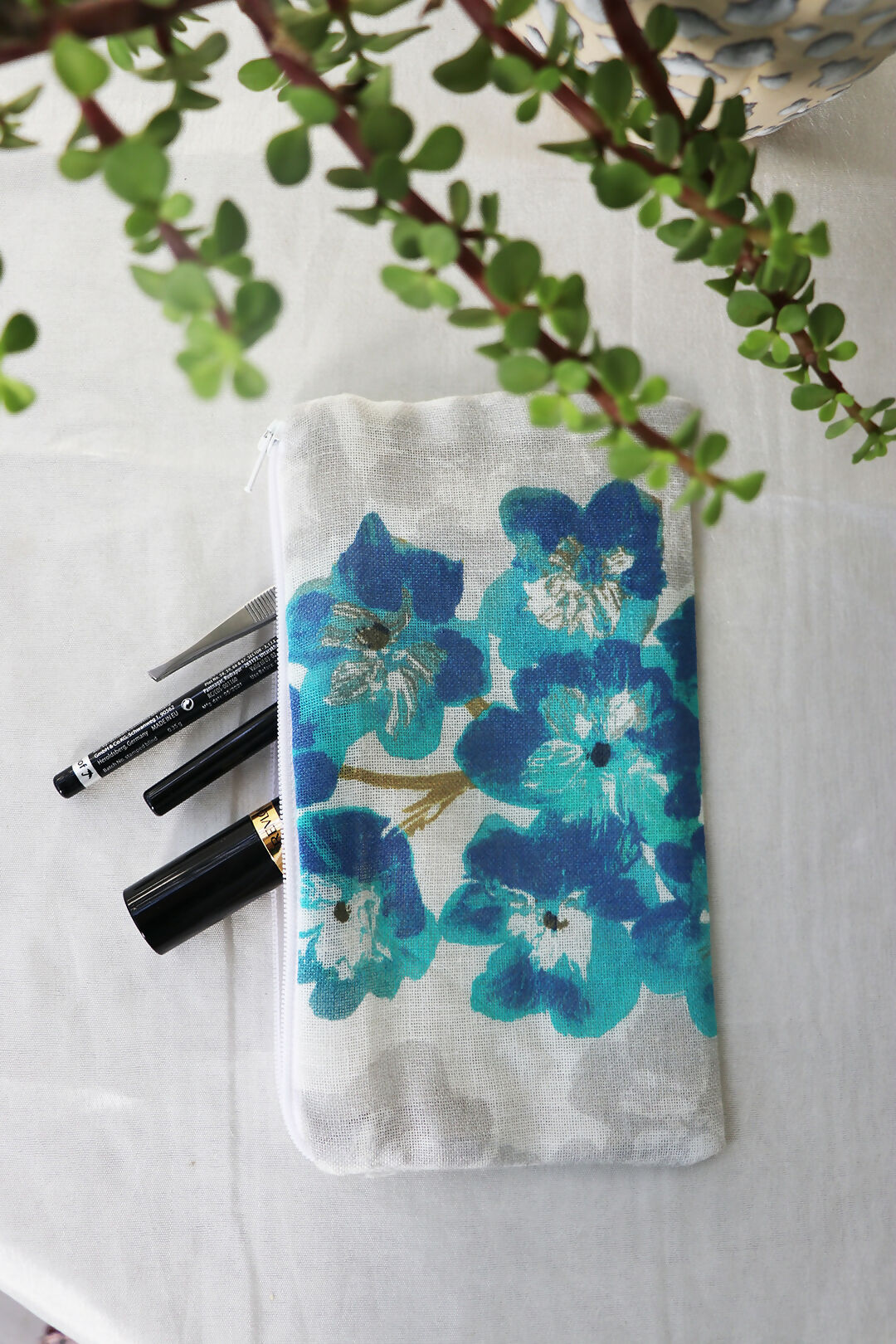 Beautiful Blue Printed Multipurpose Pouch