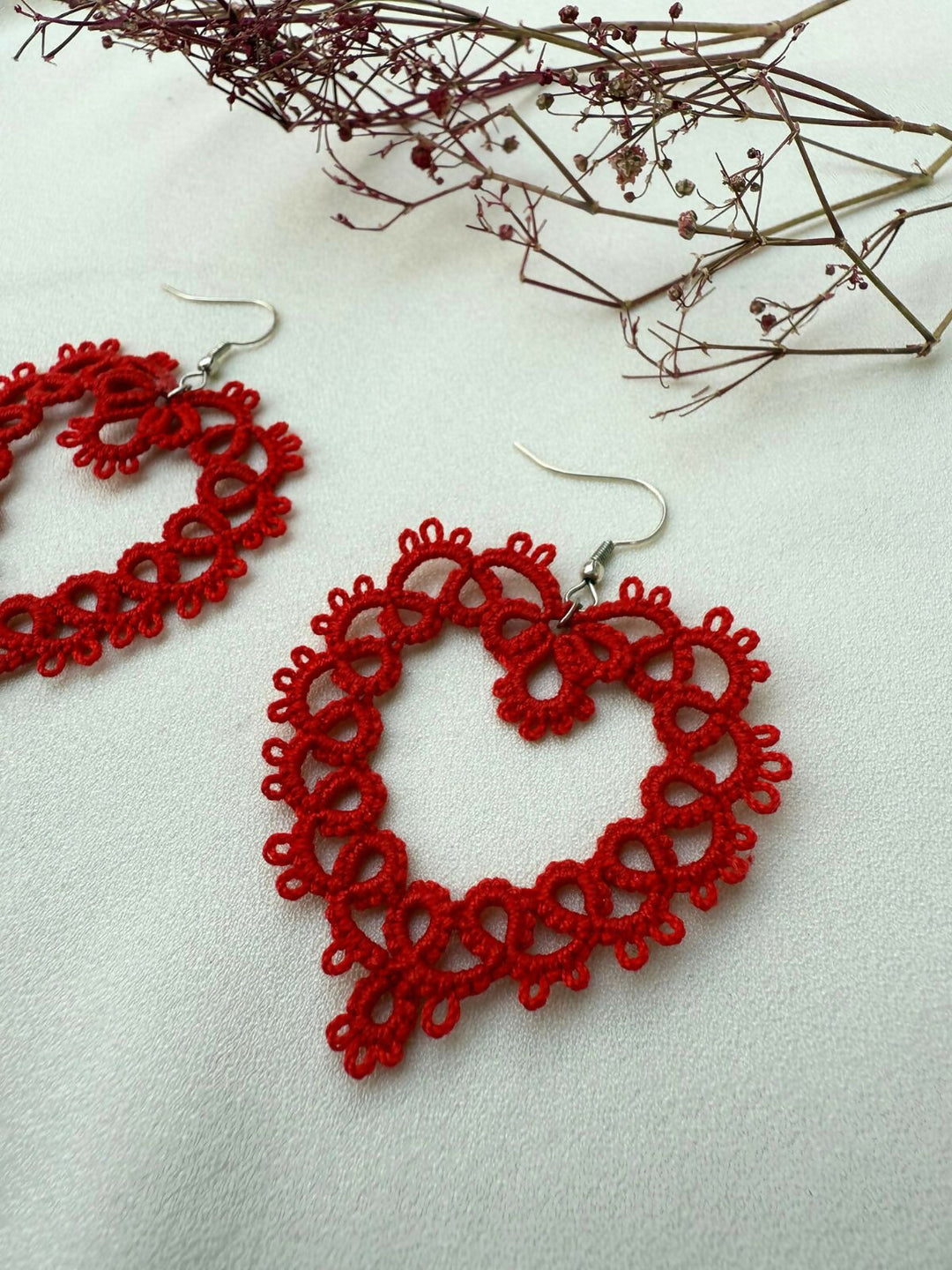 Flaming Heart Earrings