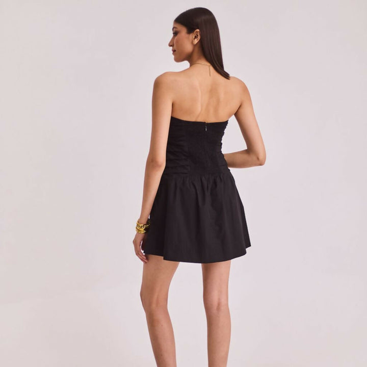 Black Strapless Short Dress