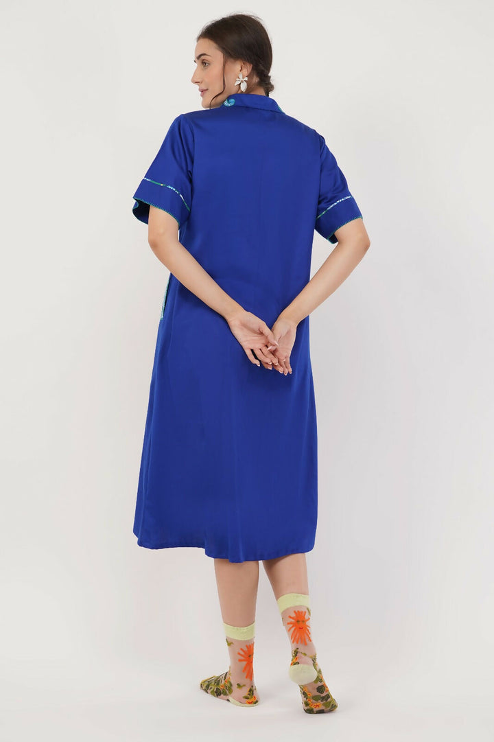 Blue Rawrr Shirt Dress
