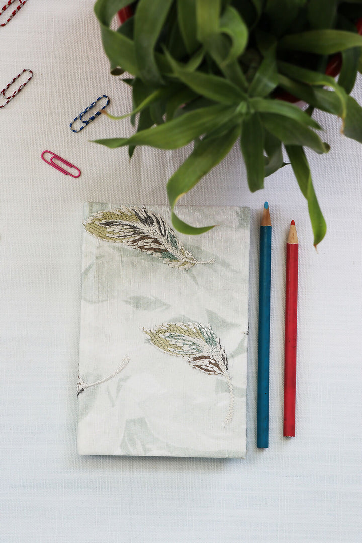 Green Feathers Mini Notebook