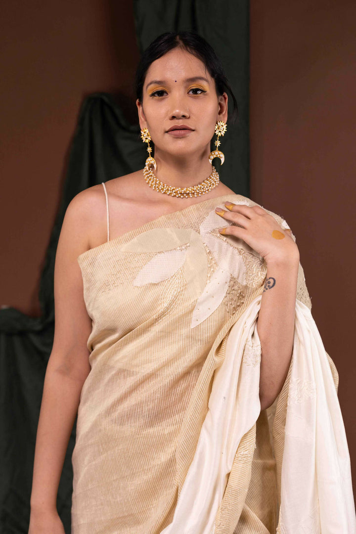 Ivory Jiyah Saree