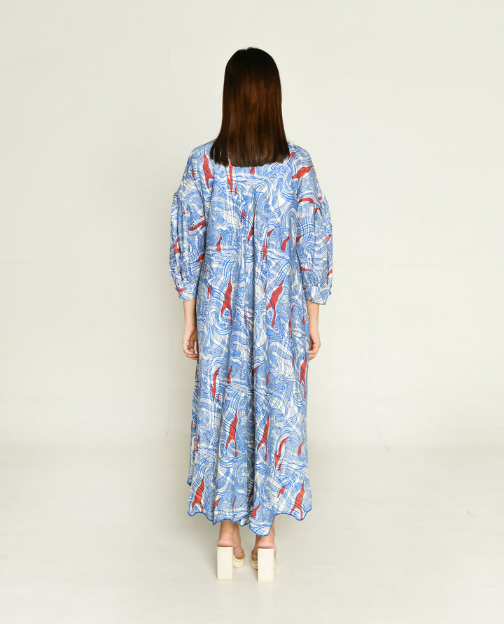 Ponzo Puff Sleeves Dress