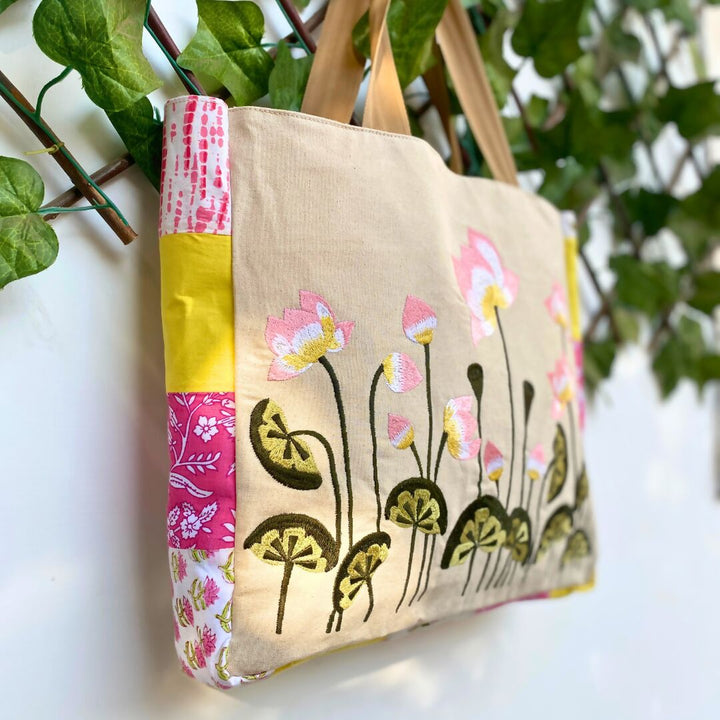 Customisable Lotus Tote Bag