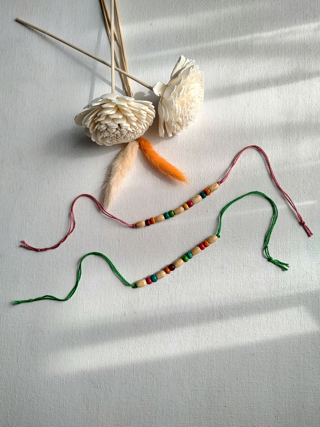 Wooden Beads Rakhi - Set of 2
