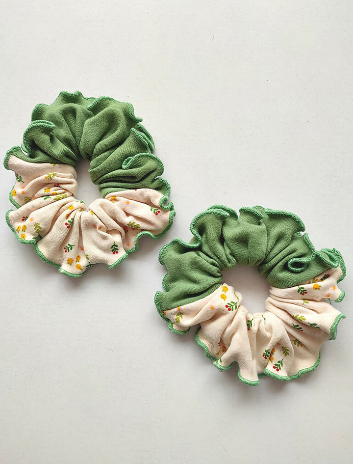 Green Lemonade Organic Cotton Scrunchie