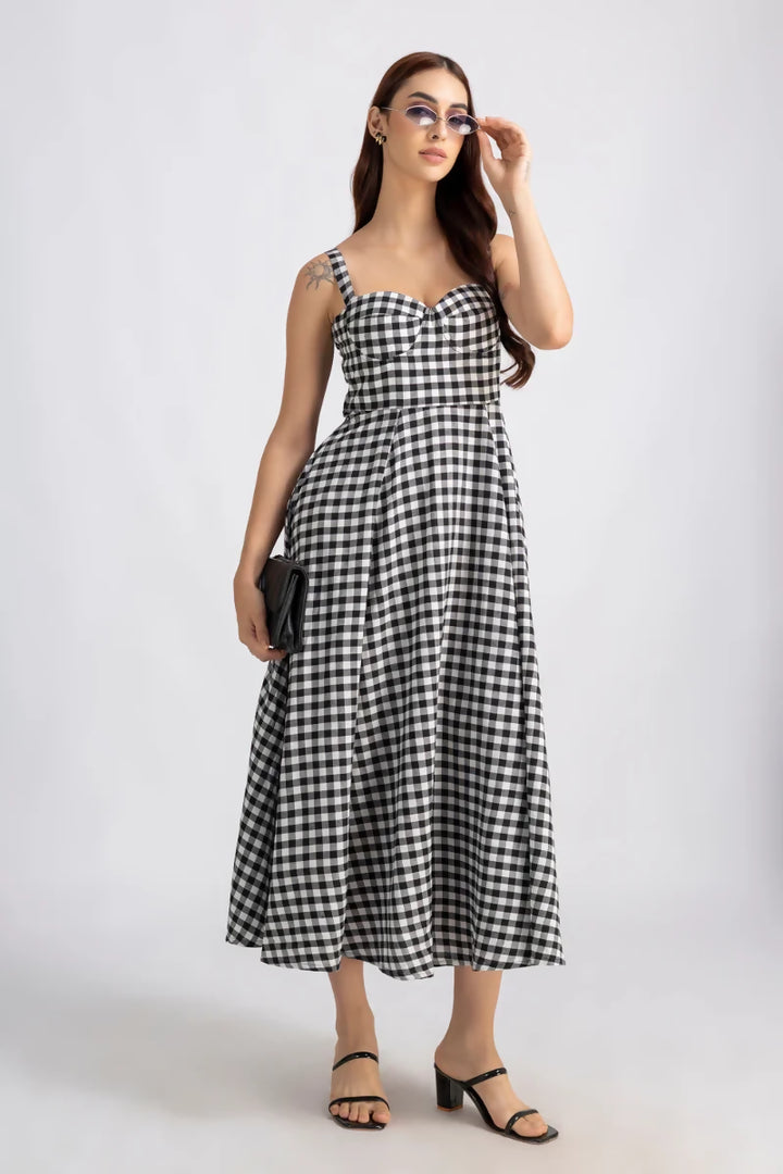 Monochrome Melody Dress