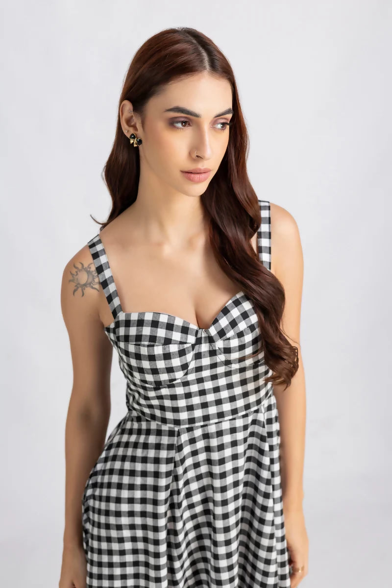 Monochrome Melody Dress