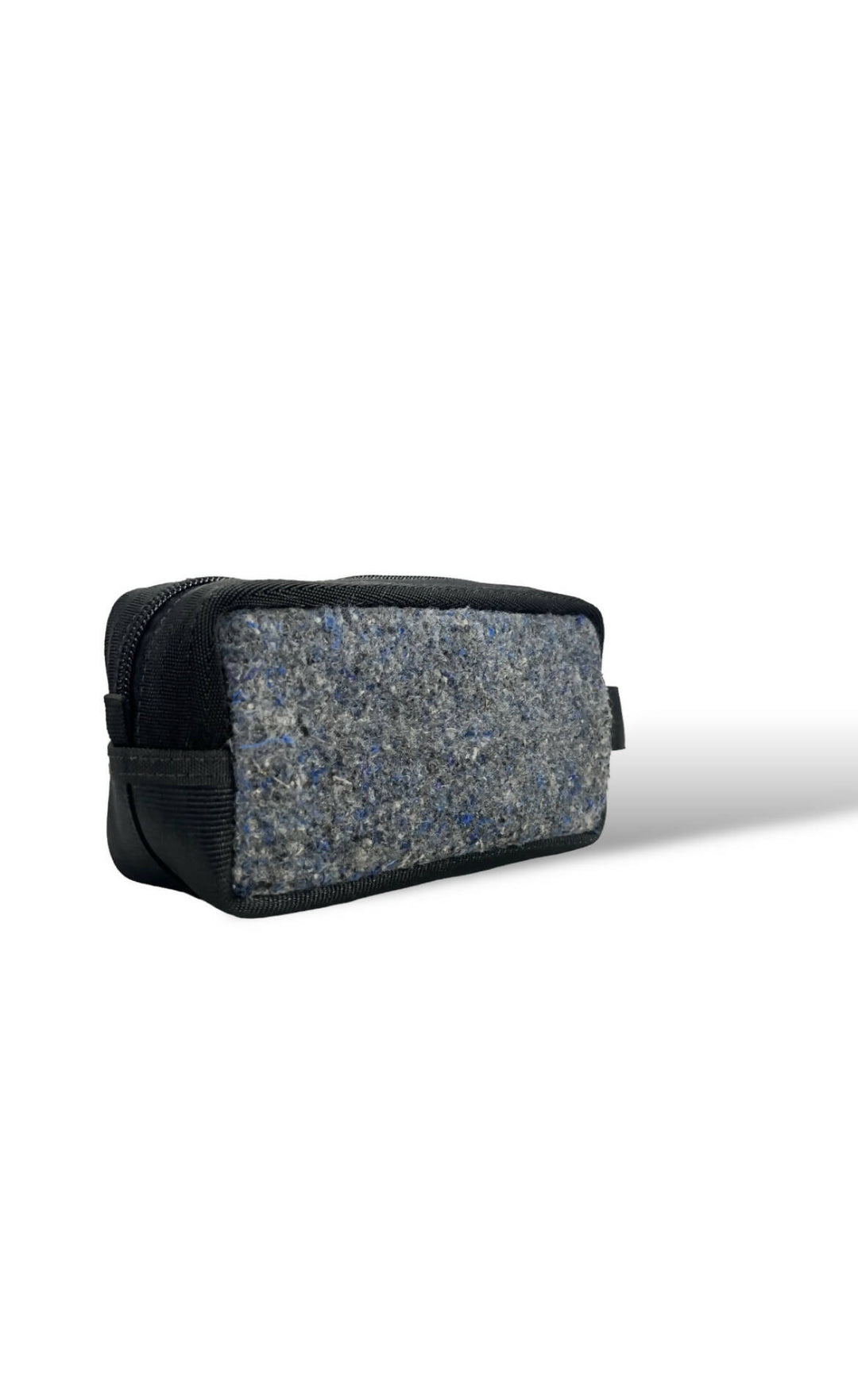 Grey Felt & Rescued Seat Belt Dopp Kit