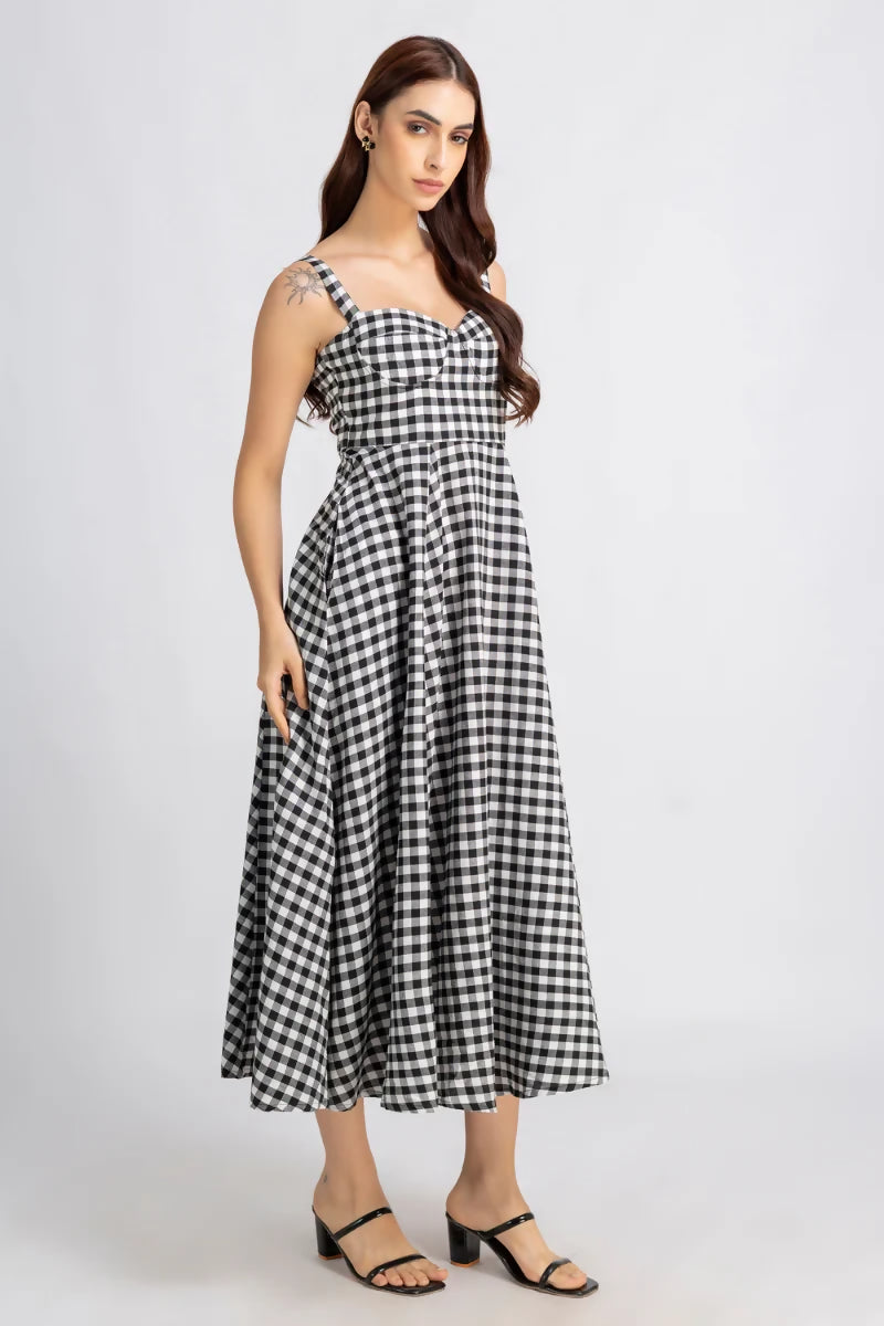 Monochrome Melody Dress