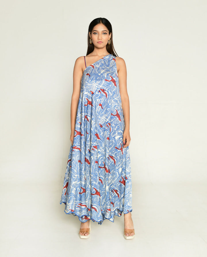 Ponzo One Shoulder Maxi Dress