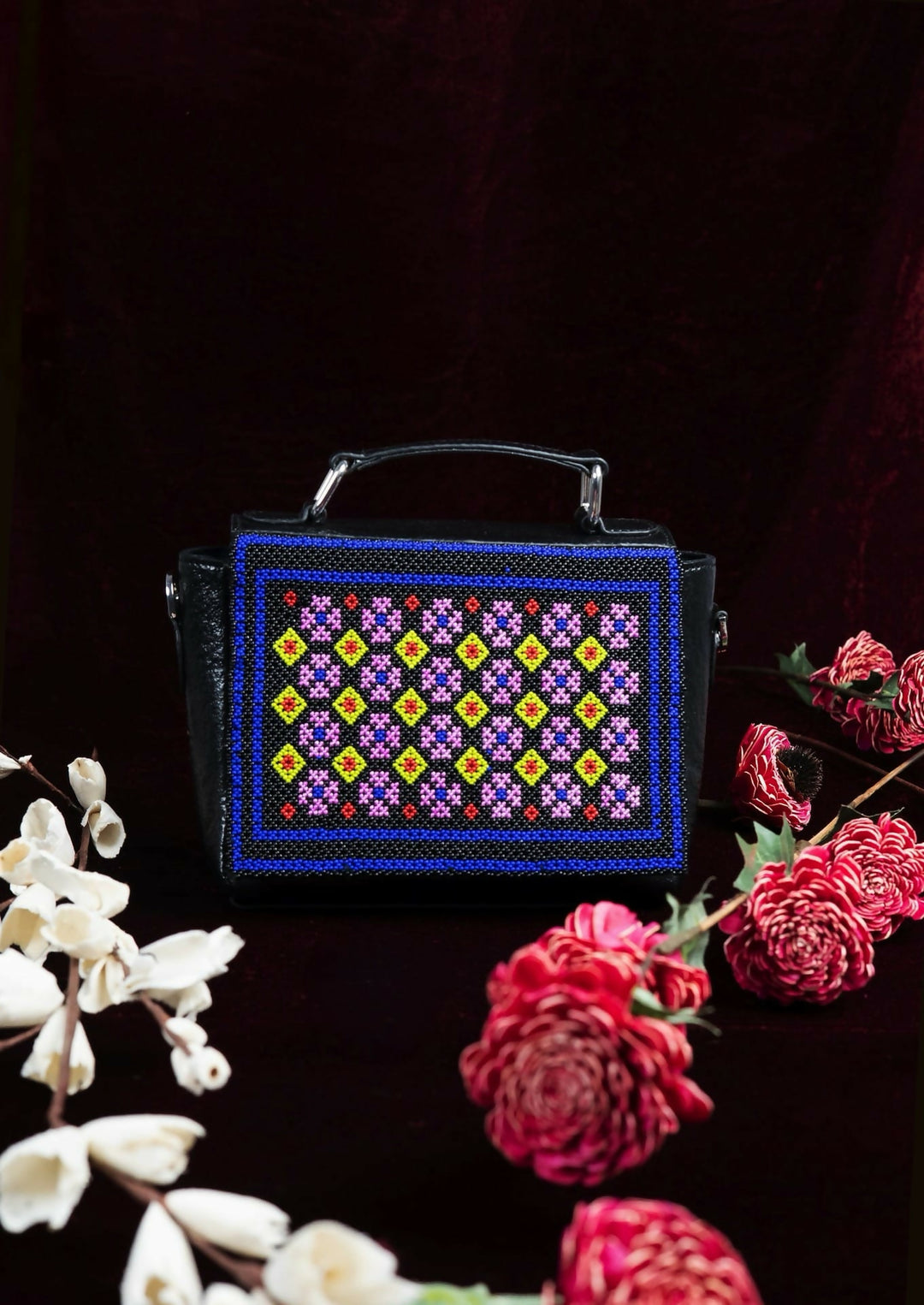 Dhara Midnight Beadwork Purse
