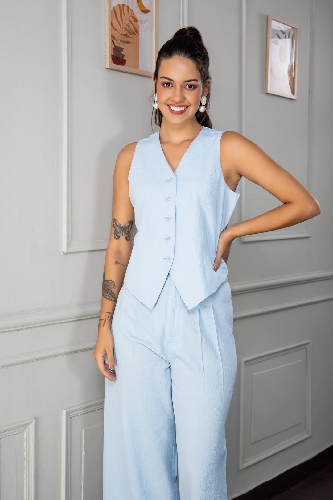 Blue Sky Waist Coat Set