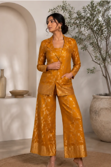 Golden Bloom Co-Ord Set
