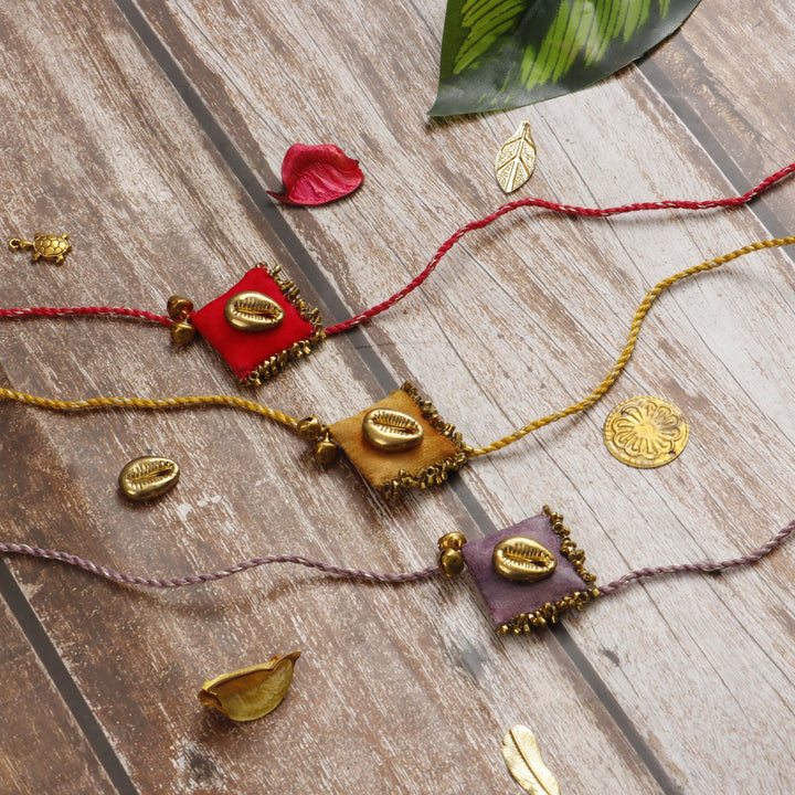 Shell Shine Handcrafted Rakhi - Set of 3