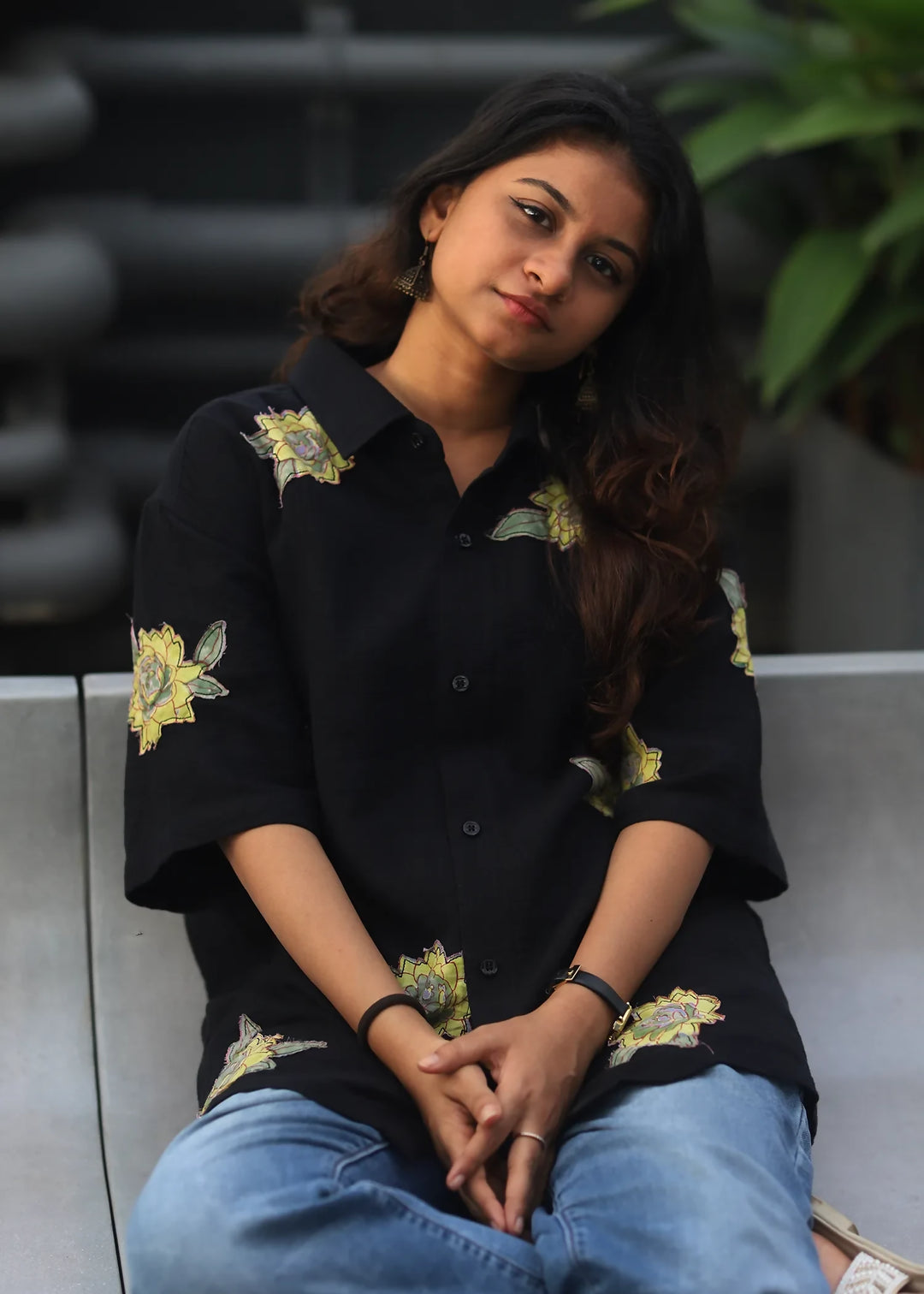 'Pushkar' Unisex Applique Shirt