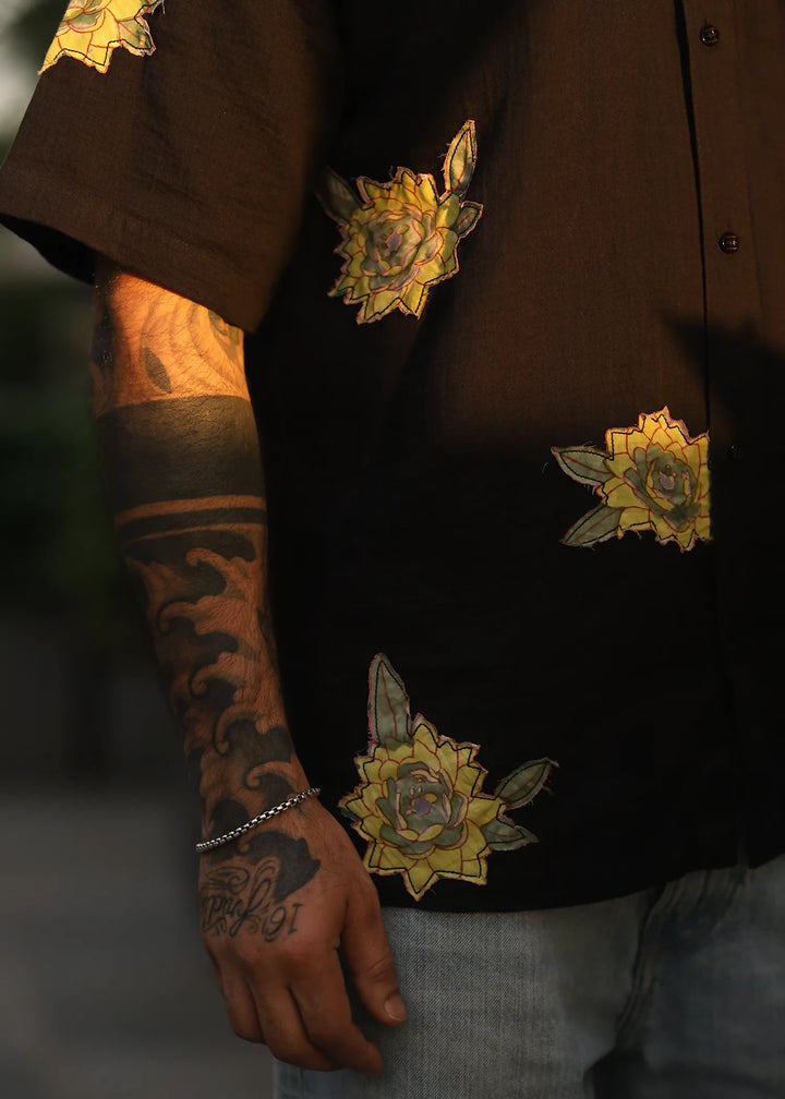 'Pushkar' Unisex Applique Shirt