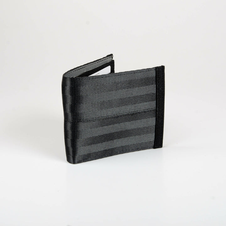 Noir Wallet in Black Rescued Car Belts