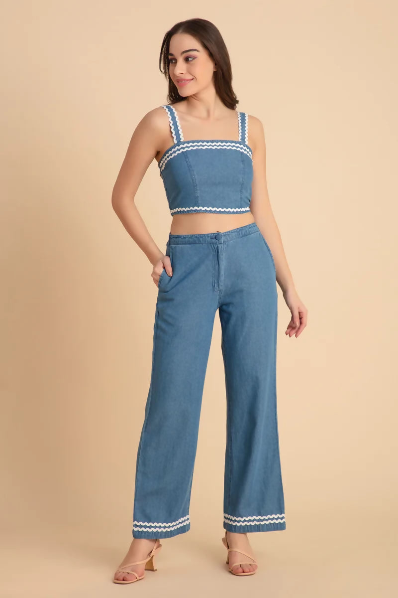 Denim Three Piece Coord Set