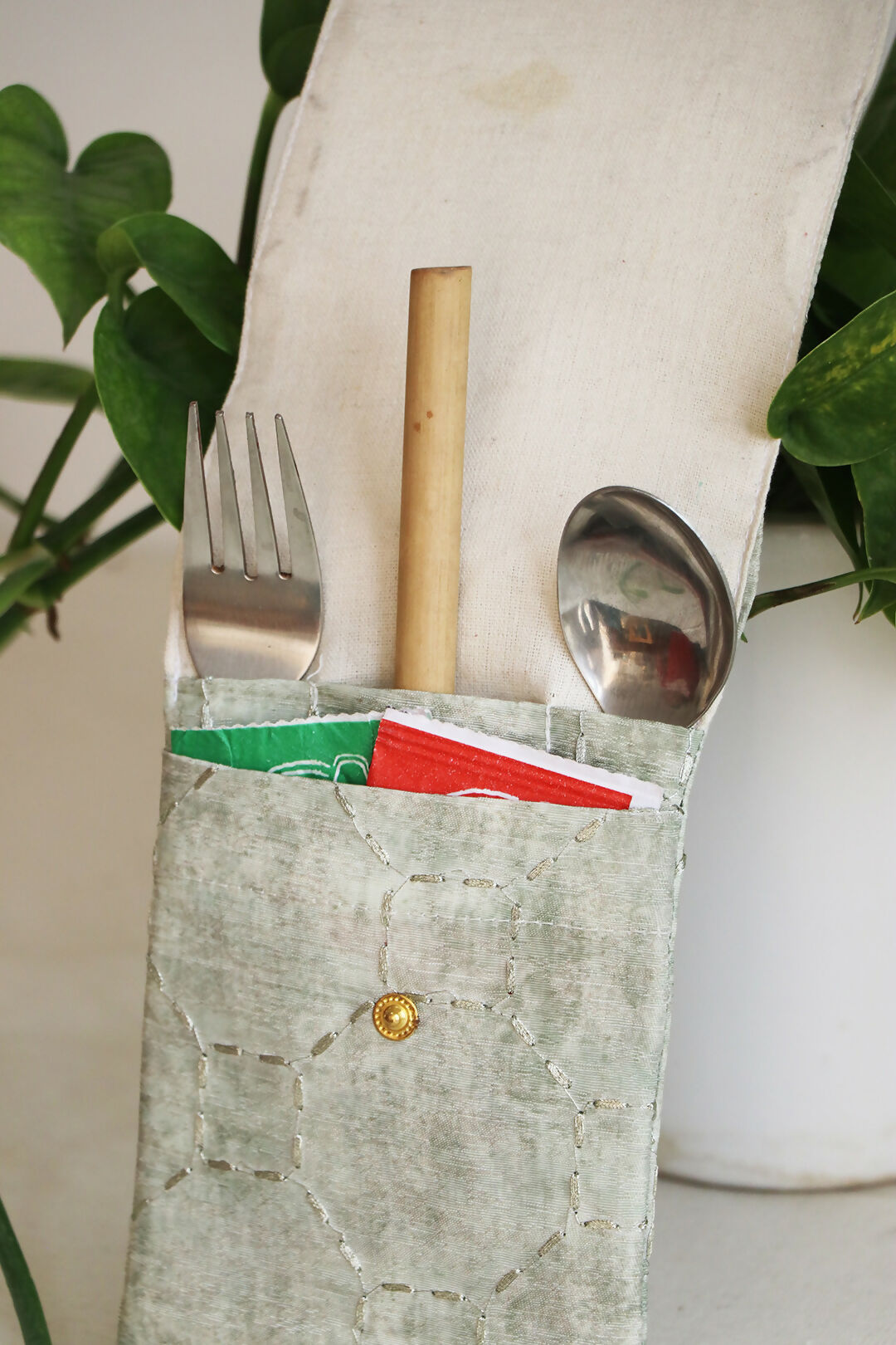 Olive Mist Cutlery Case