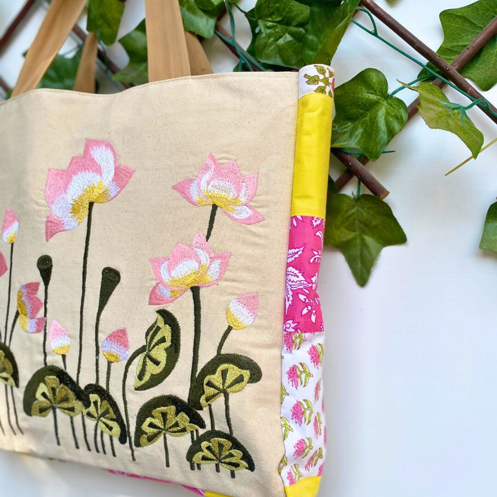 Customisable Lotus Tote Bag