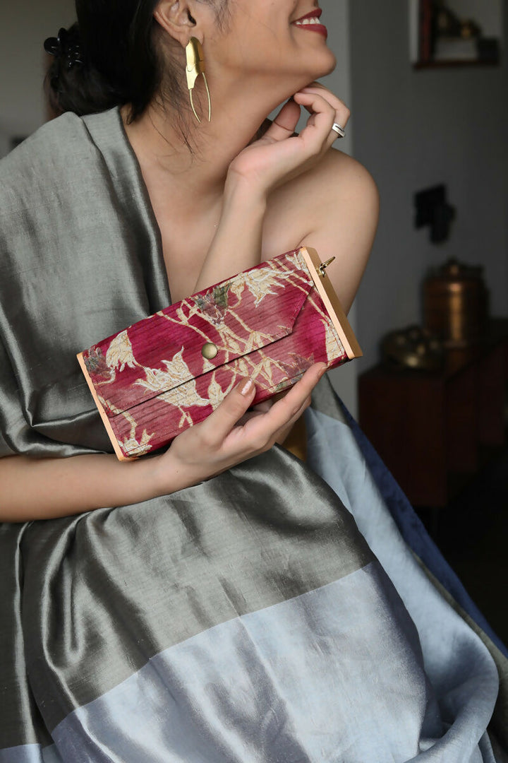 Maroon Mini Clutch - Gift Box