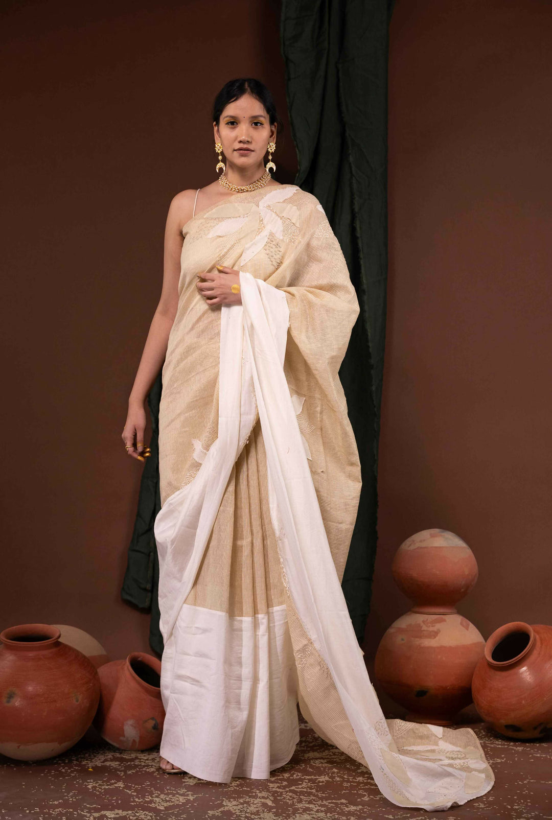 Ivory Jiyah Saree