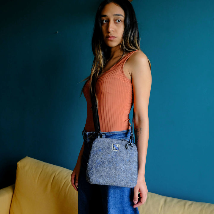 Minimalist Grey Sling Bag
