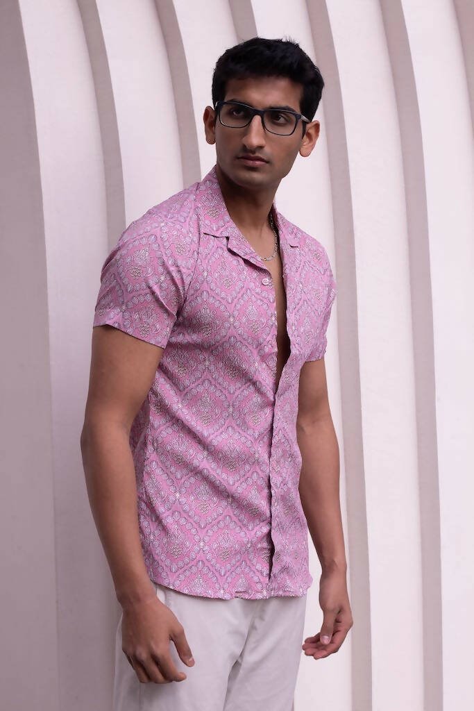 Unisex Baby Pink Printed Shirt