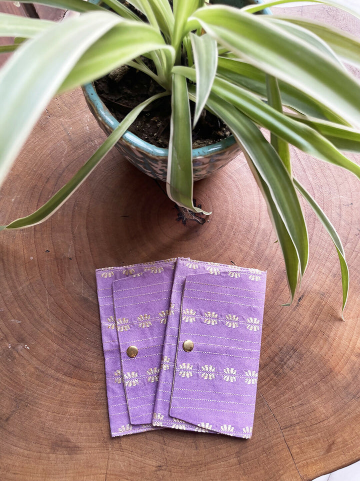 Boho Purple Printed Mini Money Envelope (Set Of 2)