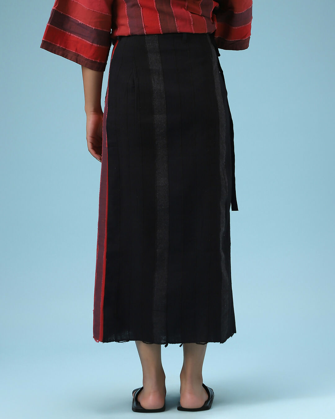 The Half Glazed Red-Black Skirt