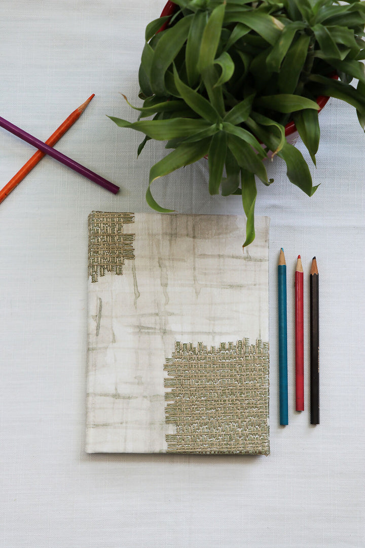 Green Patched Crisscross Notebook