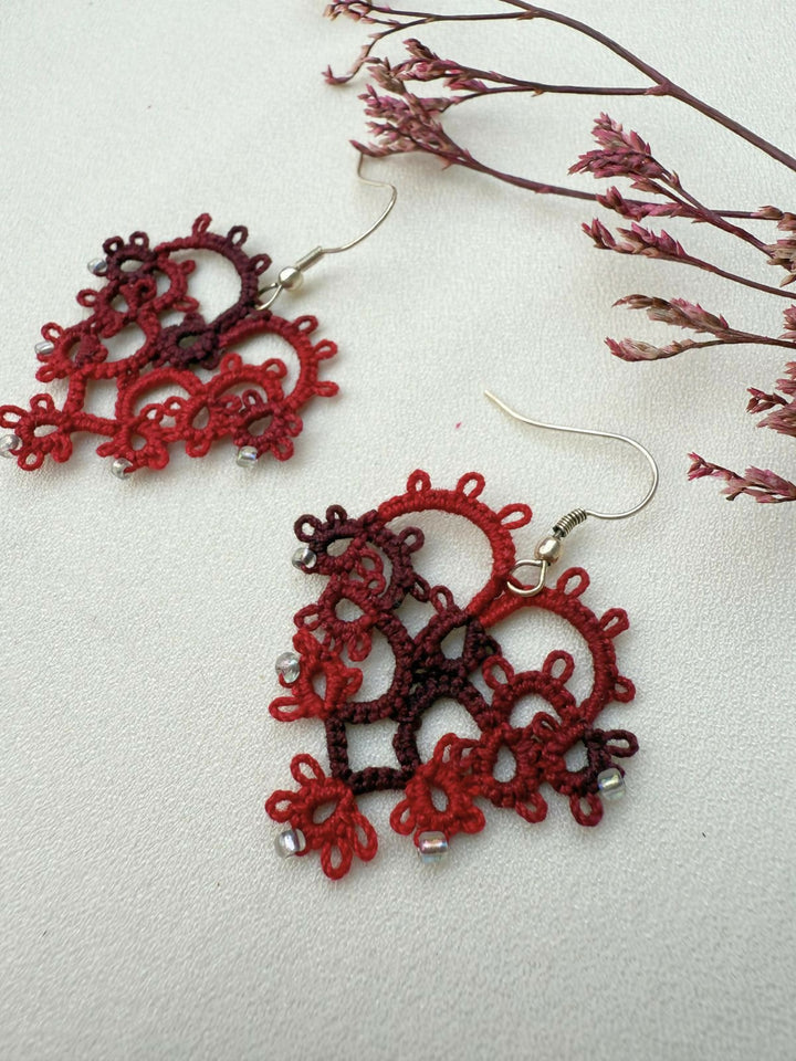 Crimson Heartbeat Earrings