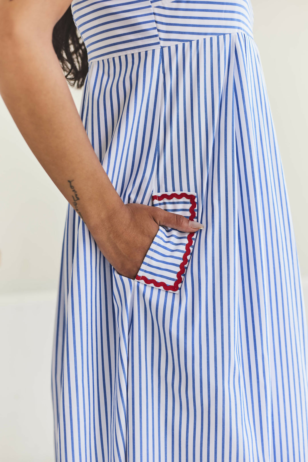 Striped Midi With Pockets