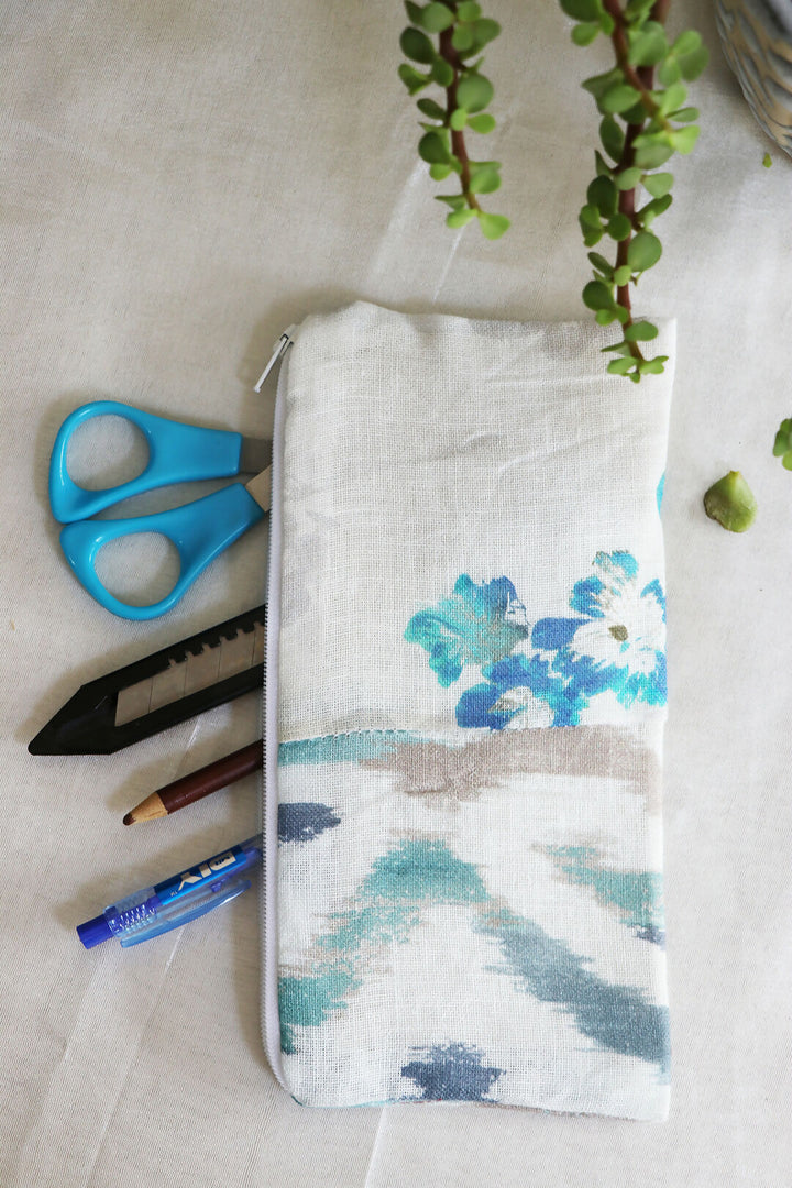 Patchwork Blue Multipurpose Pouch