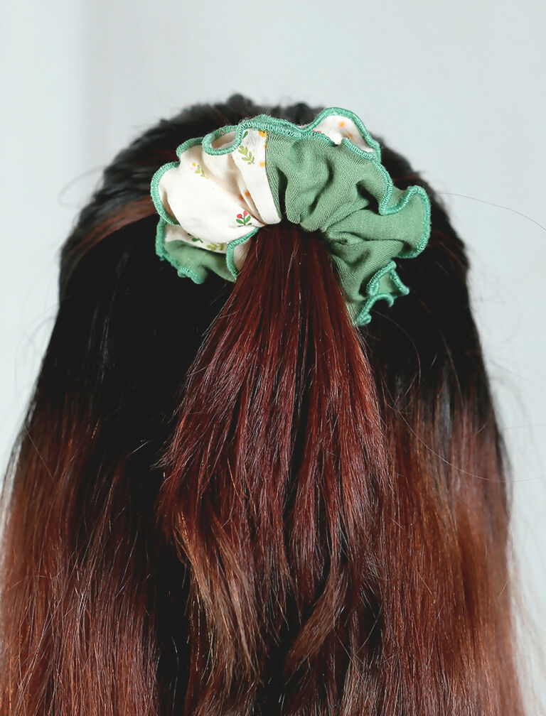 Green Lemonade Organic Cotton Scrunchie