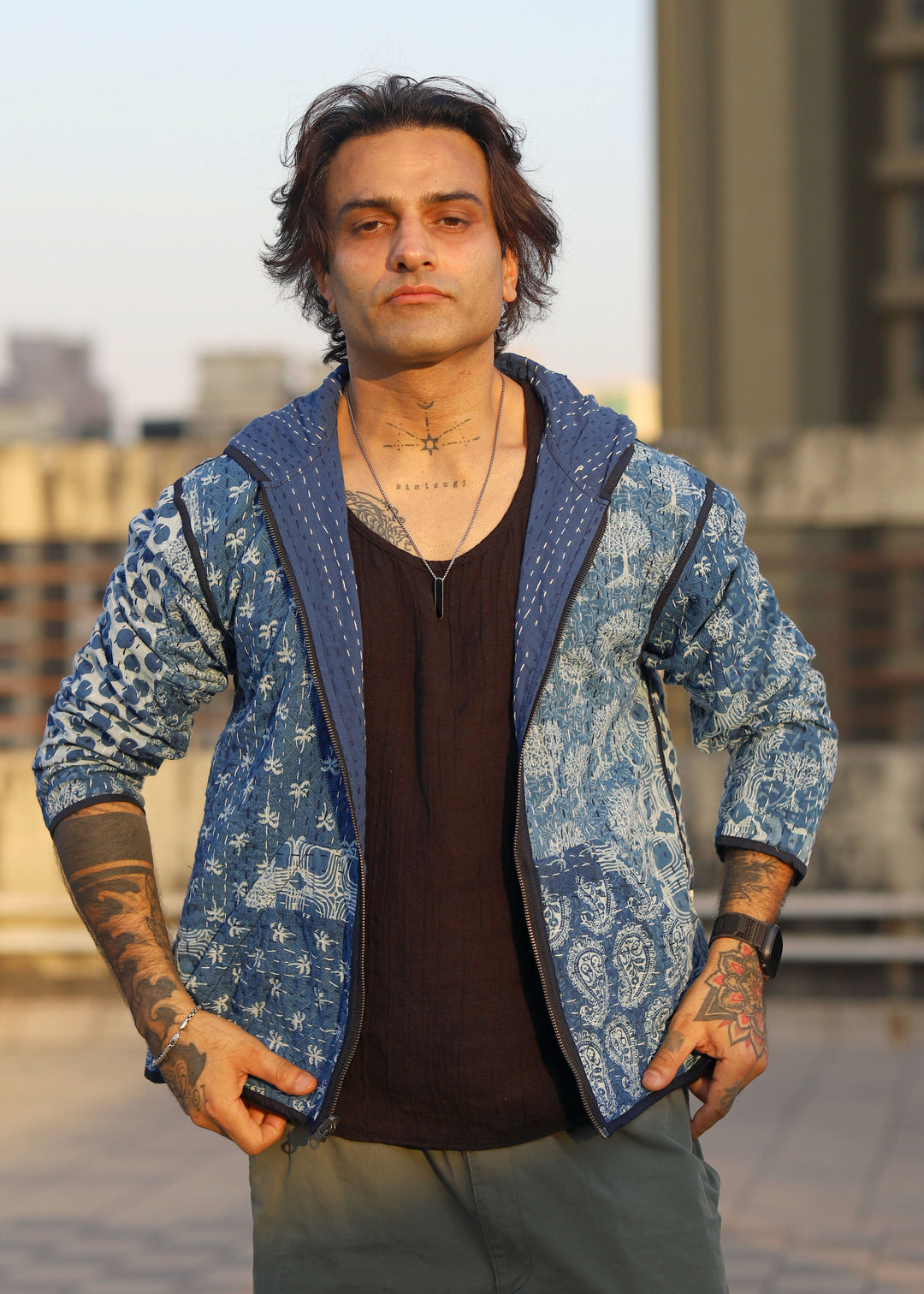 Vayu Reversible Hooded Jacket- Ambar