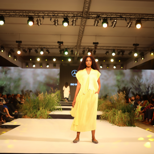 Deconstructed Sari In Yellow