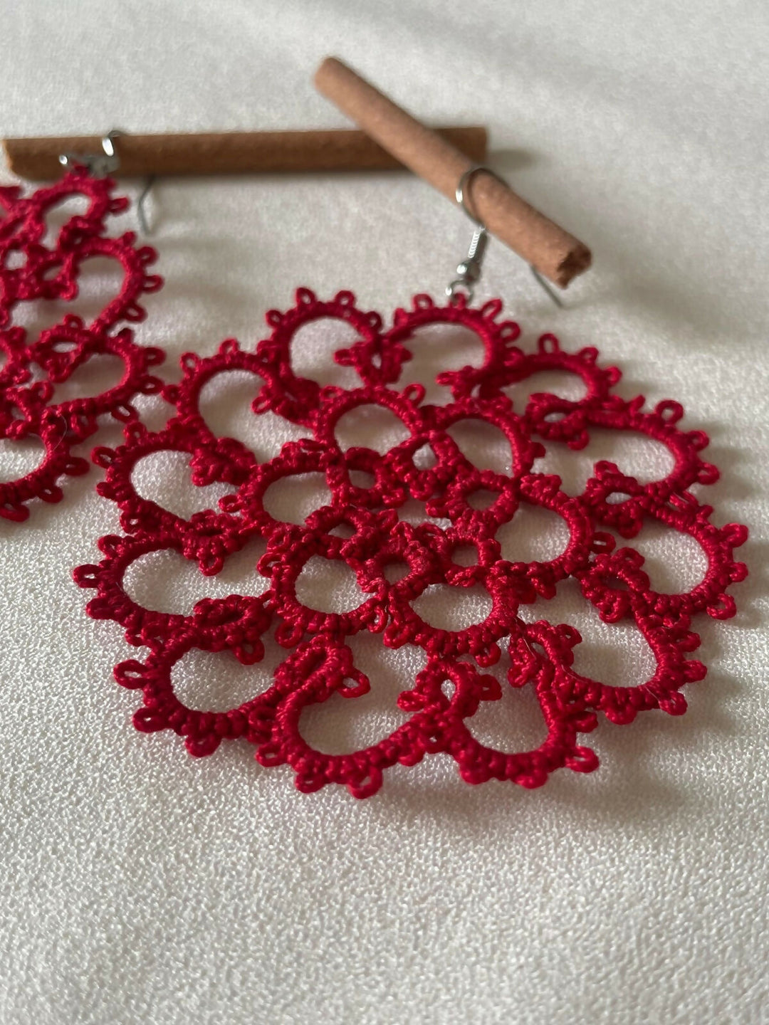 Crimson Burst Earrings