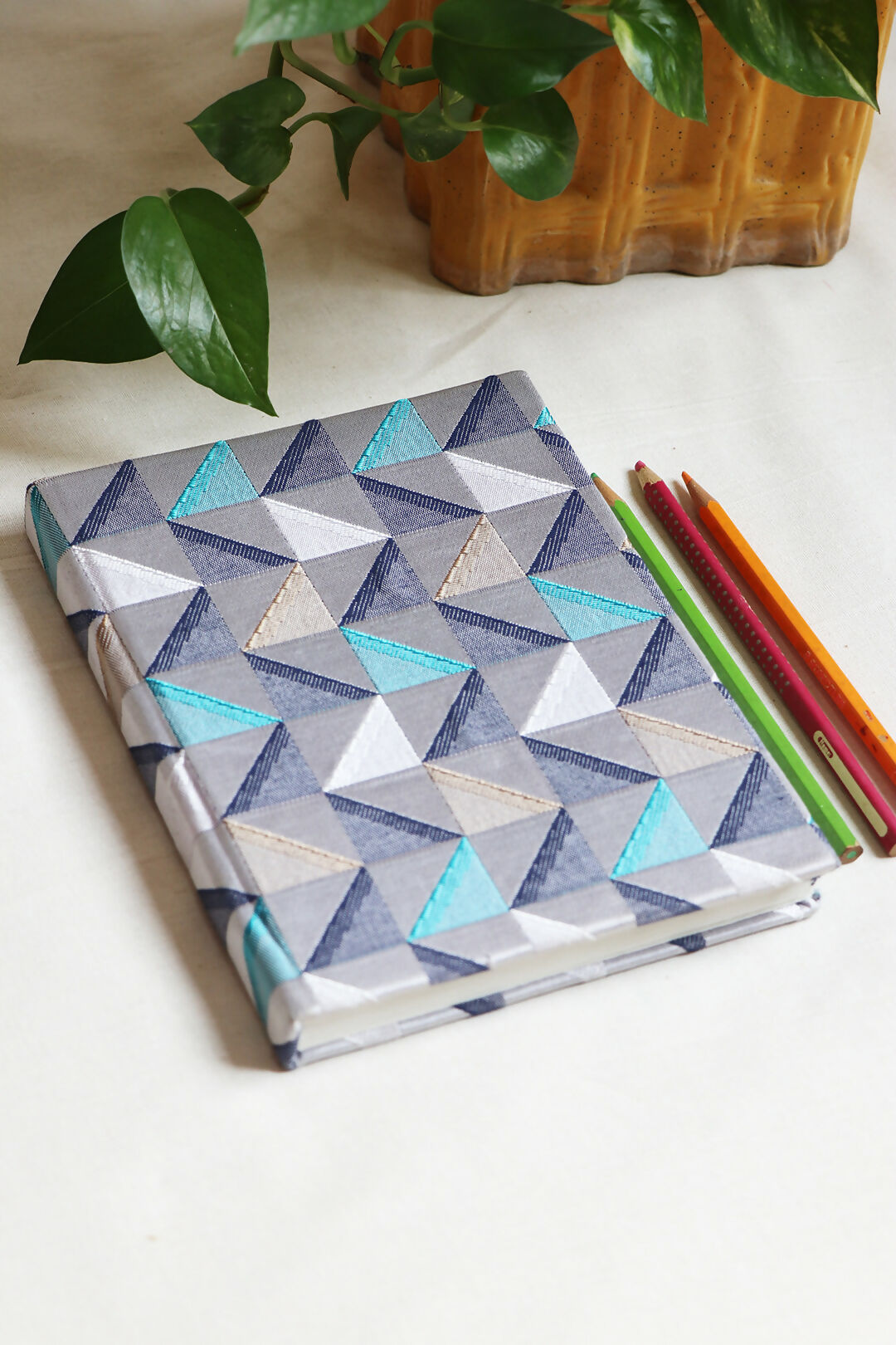 Triangular Maze Blue Notebook
