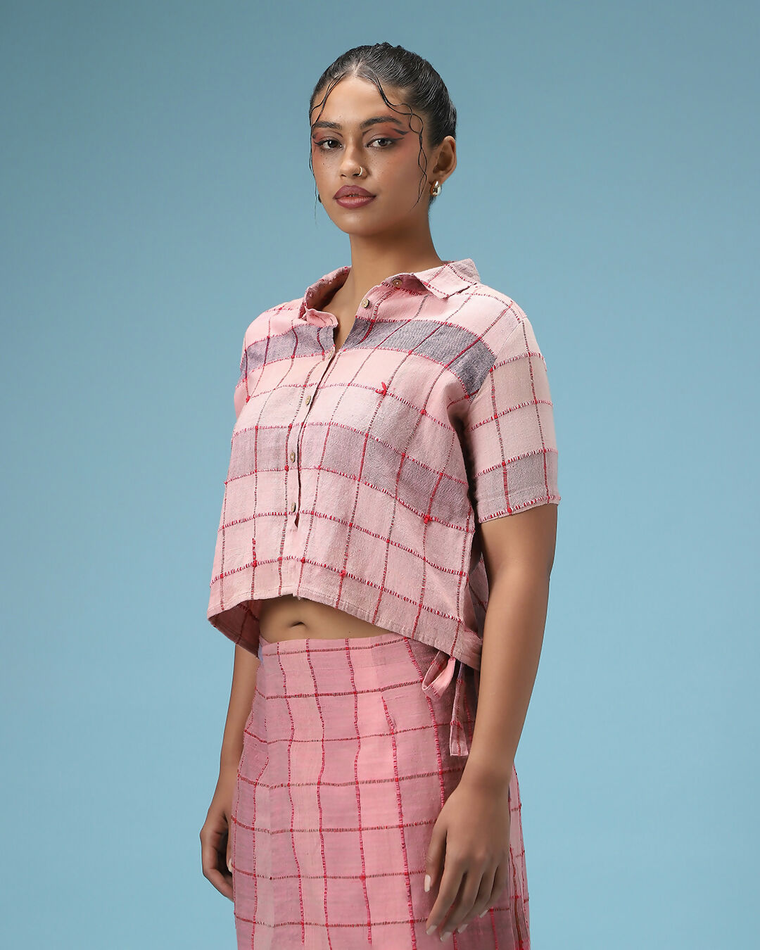 The Pink Flush Half- Sleeved Shirt