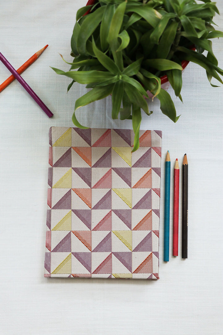 Triangular Maze Purple Notebook