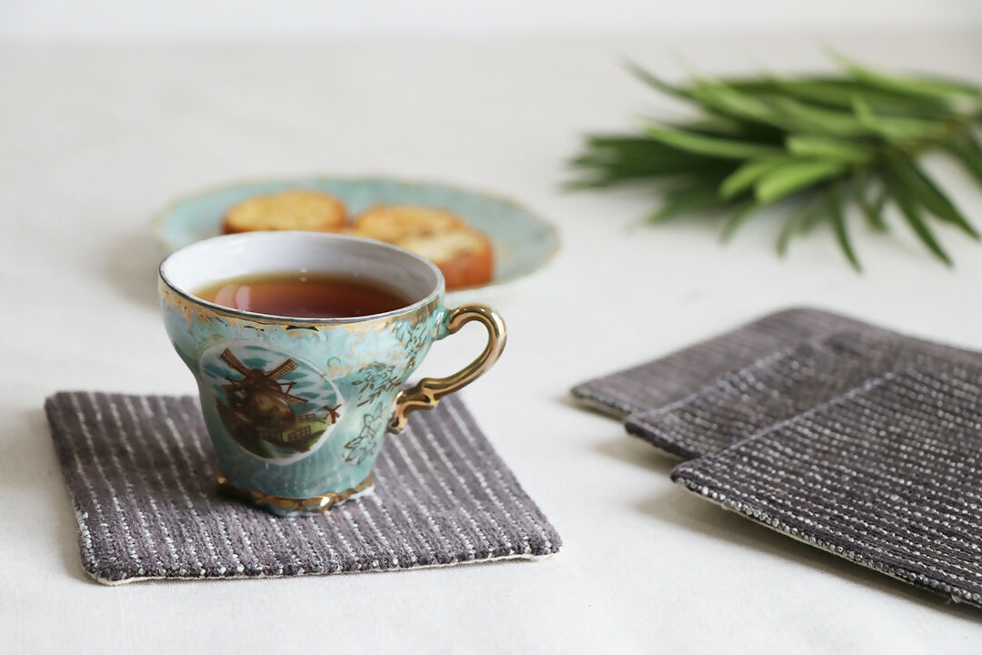 Grey Stripes Coaster Set Of 4