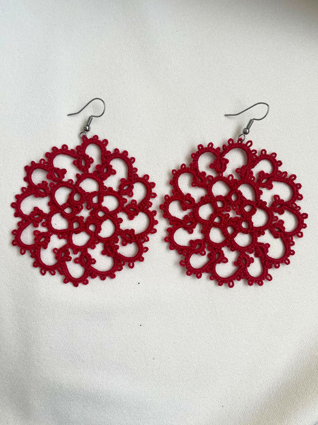 Crimson Burst Earrings