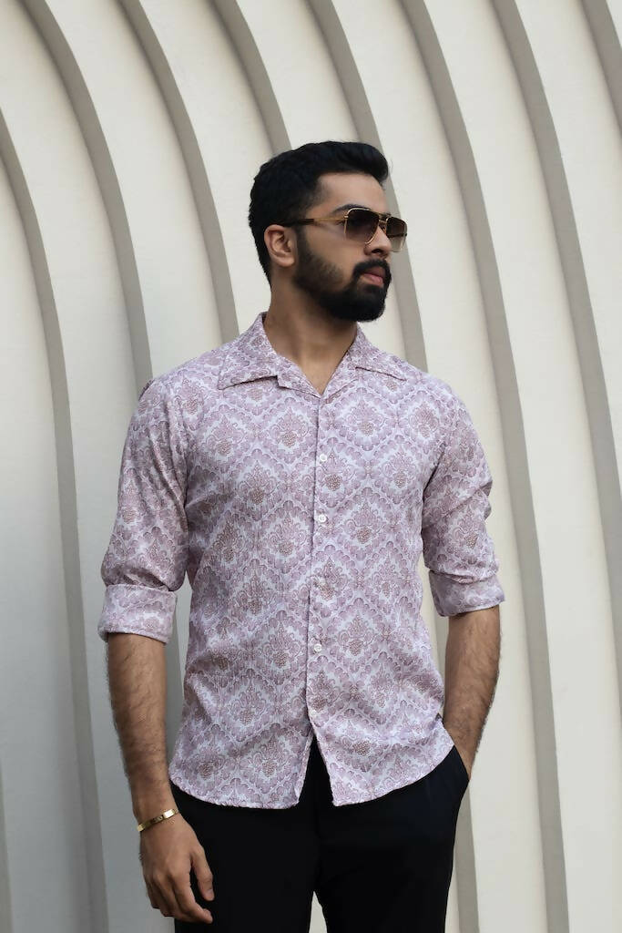 Unisex Ivory Printed Shirt