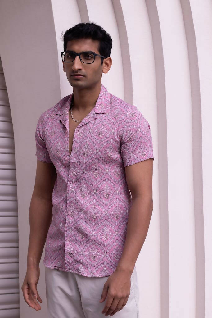 Unisex Baby Pink Printed Shirt