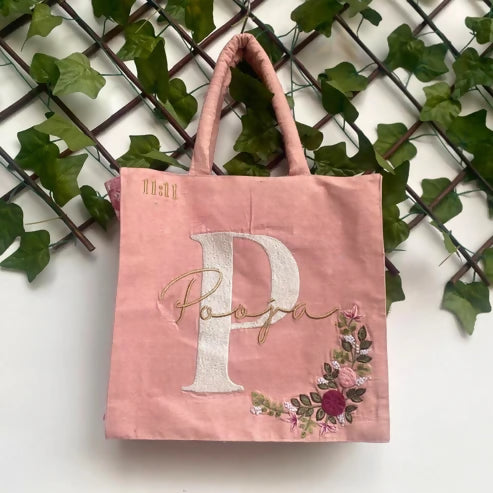 Personalized Peach Box Tote Bag