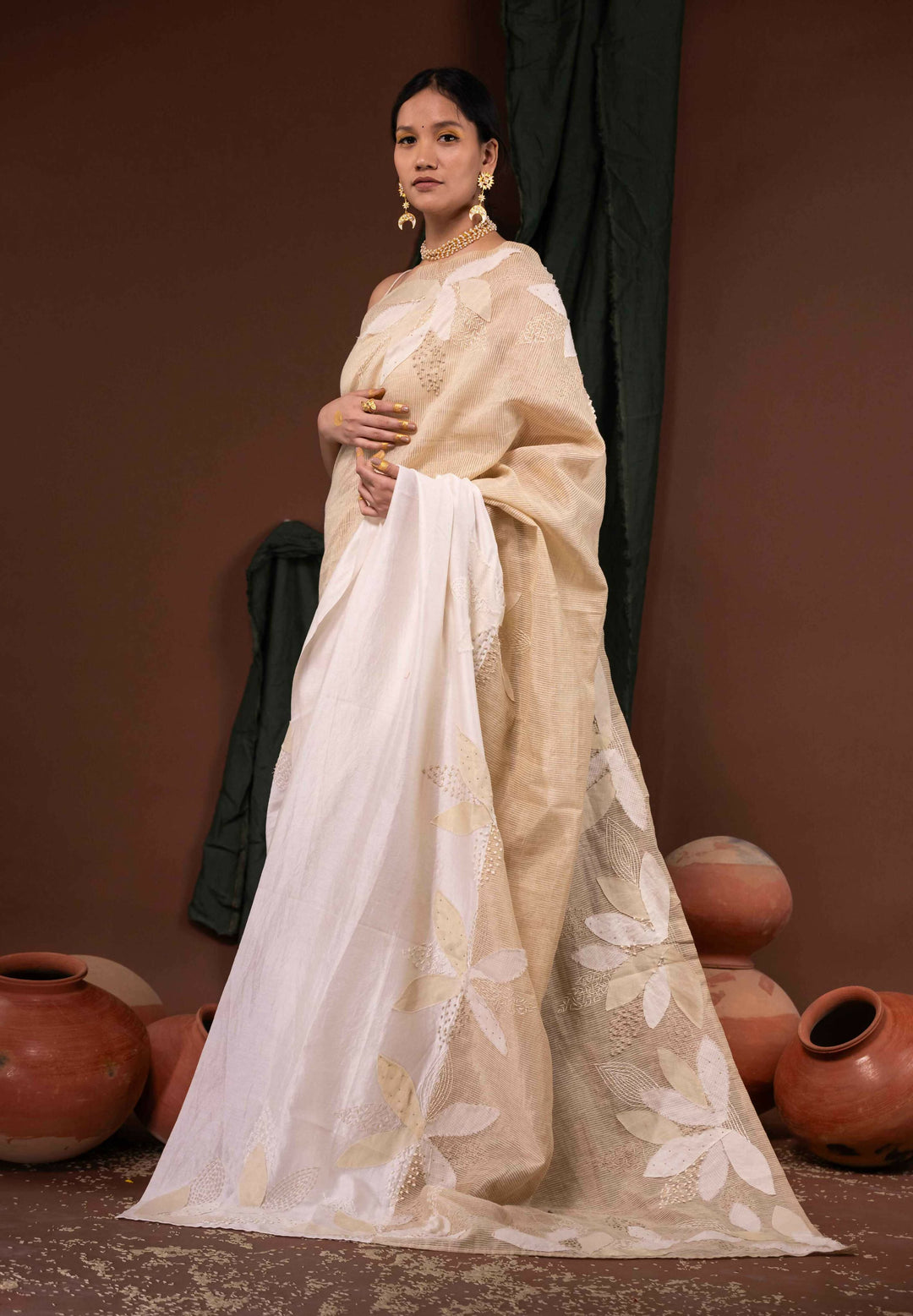 Ivory Jiyah Saree