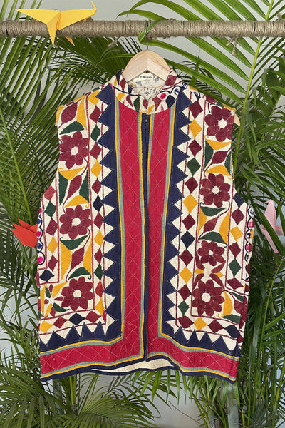 Sleeveless Embroidered Jacket