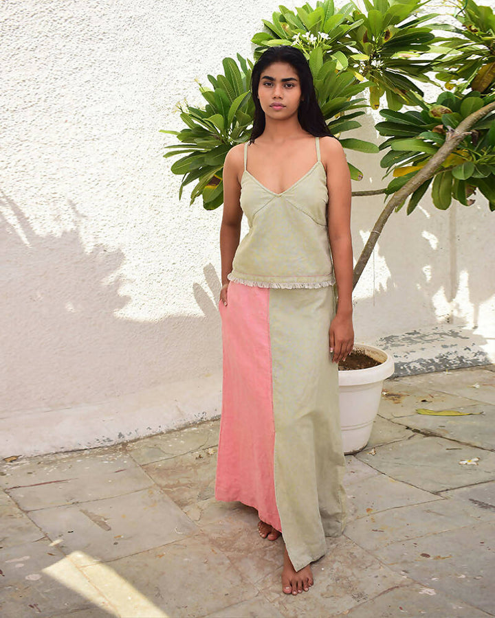 Linen Slit Skirt